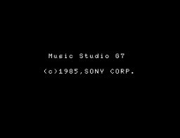 Music Studio G7 Title Screen